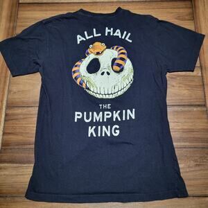 Disney Nightmare Before Christmas Unisex Tee "All Hail Pumpkin King" Size Medium